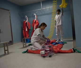 Une scène du film Contagion