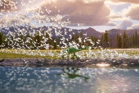 Une scène du film The Good Dinosaure