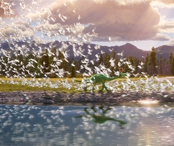 Une scène du film The Good Dinosaure