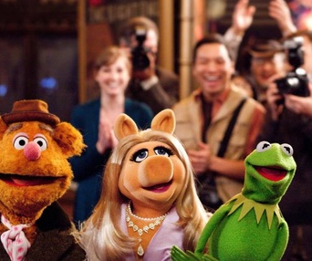 Une scène du film The Muppets