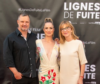 Sur le tapis rouge du film Lignes de fuite