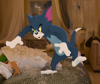 Une scène du film Tom and Jerry
