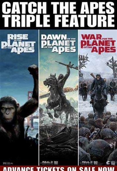 Affiche du film Apes Triple Feature