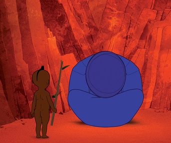 Une scène du film Kirikou et les hommes et les femmes