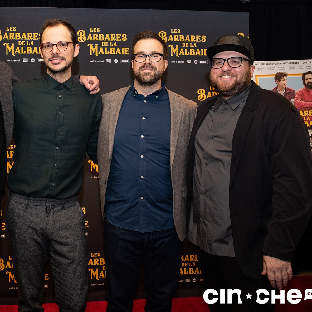 Sur le tapis rouge du film Les Barbares de La Malbaie