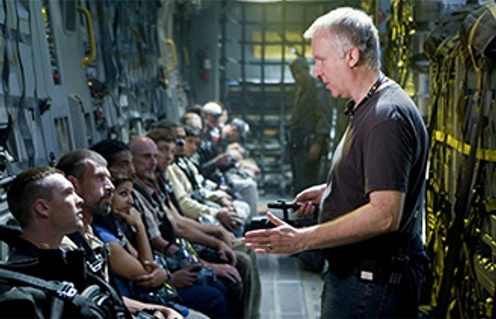 James Cameron sur le plateau d'Avatar