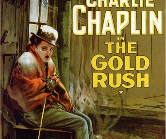 Affiche d'époque du film The Gold Rush