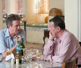 Sur le plateau du film The Best Exotic Marigold Hotel