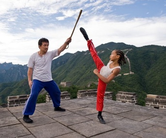 Une scène du film The Karate Kid