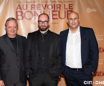 Sur le plateau du film Au revoir le bonheur