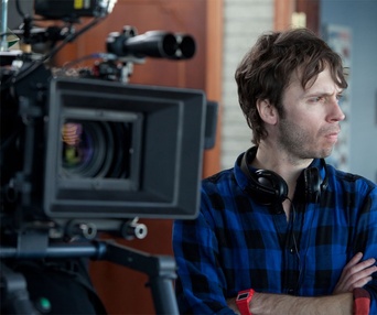 Sur le plateau du film Le vendeur