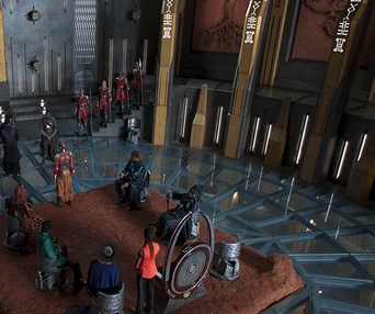 Une scène du film Black Panther