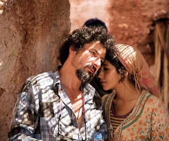 Sur le plateau du film La source des femmes