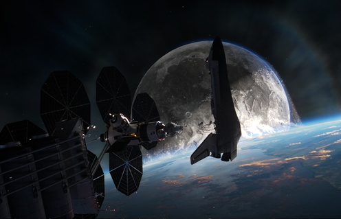 Une scène du film Moonfall