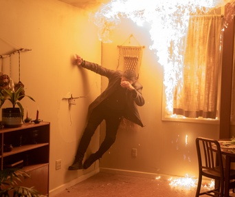 Une scène du film Firestarter