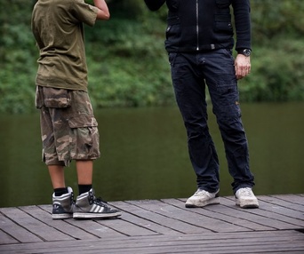 Sur le plateau du film The Karate Kid