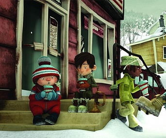Une scène du film La guerre des tuques 3D