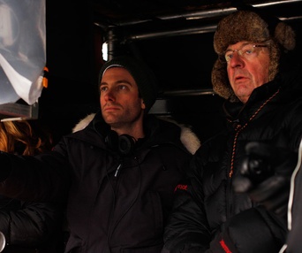 Sur le plateau du film Good Neighbours