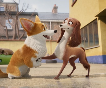 Une scène du film The Queen's Corgi