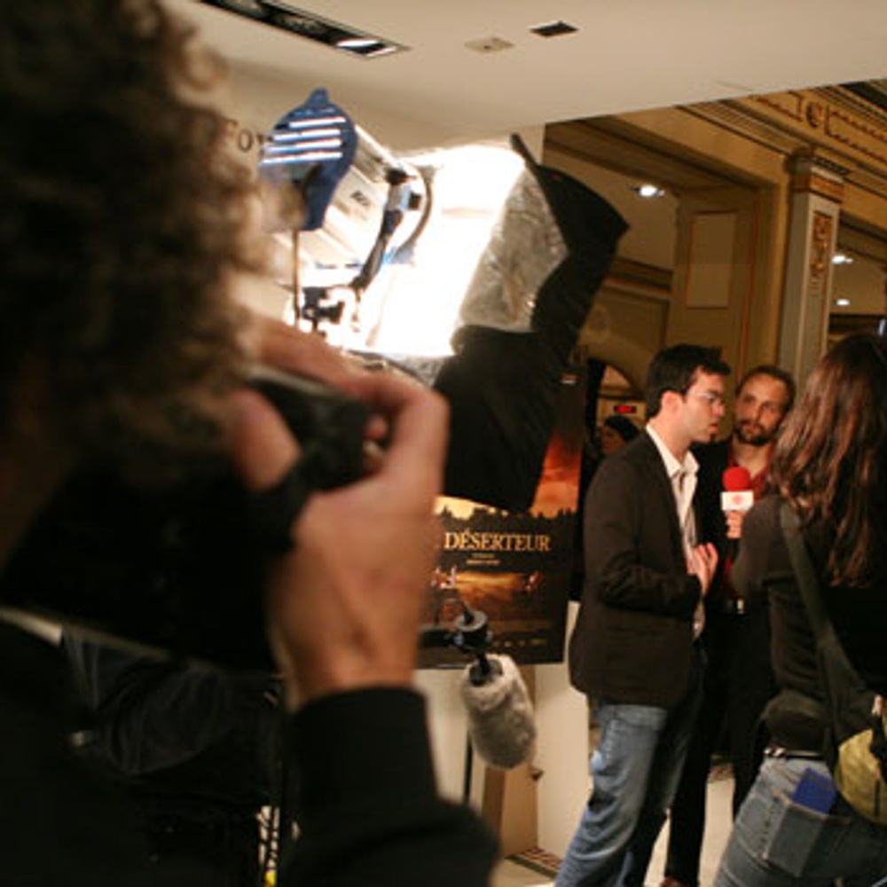 Sur le tapis rouge du film Le déserteur