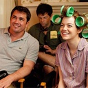 Tate Taylor et Emma Stone sur le plateau de The Help