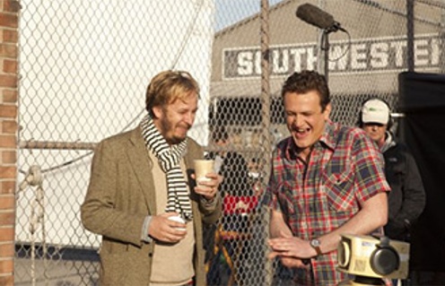 James Bobin et Jason Segel dans The Muppets