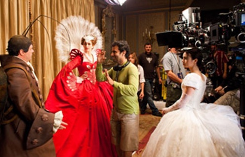 Sur le plateau du film Mirror, Mirror