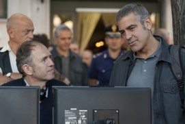 Sur le plateau du film The American