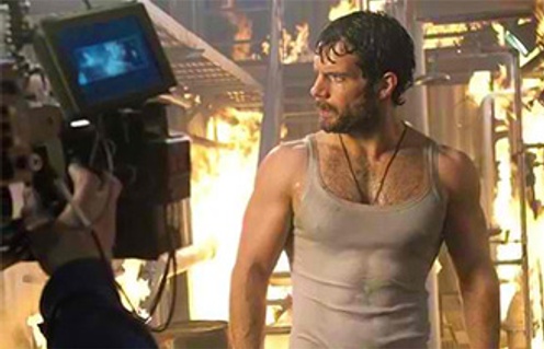 Sur le plateau du film Man of Steel