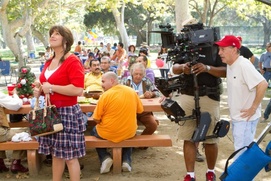 Sur le plateau du film Jack and Jill Sur le plateau du film Jack and Jill