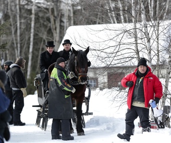 Sur le plateau du film Chasse-Galerie