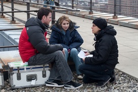 Sur le plateau du film It's Kind of a Funny Story