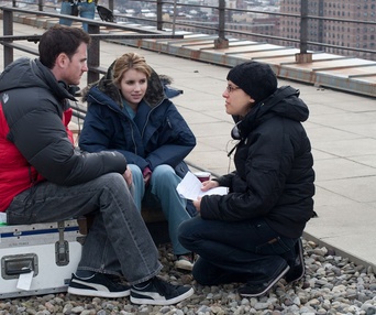 Sur le plateau du film It's Kind of a Funny Story