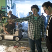 Sur le plateau du film <em>The Green Hornet</em>