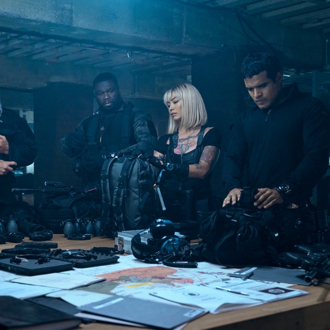 Une scène du film <em>Expend4bles</em>
