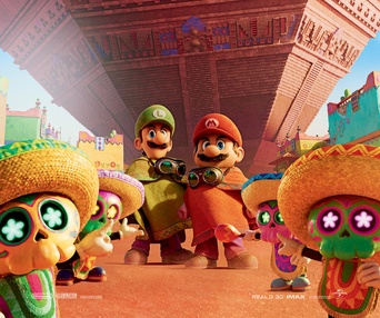 Affiche en français de Super Mario Galaxy le film