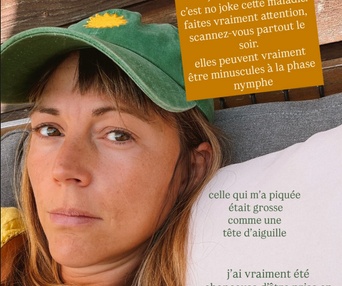 Capture d'écran story Instagram de Vanessa Pilon