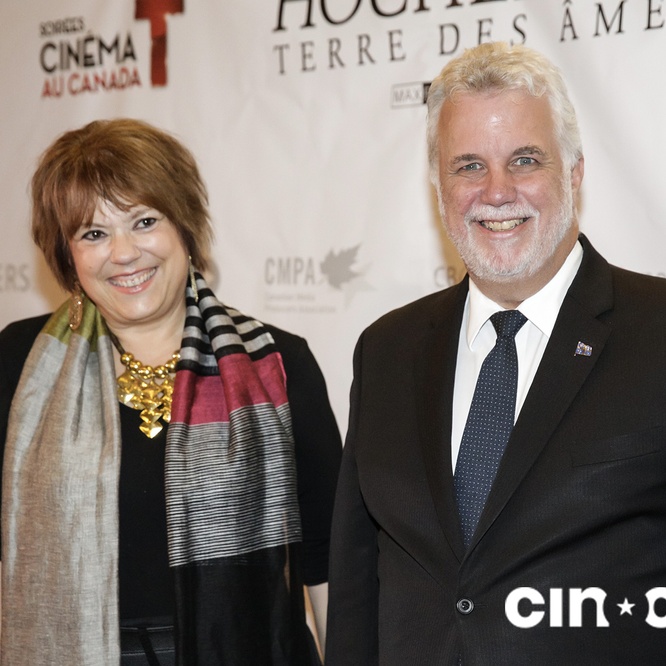 Sur le tapis rouge du film <em>Hochelaga, Terre des âmes</em>