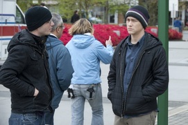 Sur le plateau du film 50/50 Sur le plateau du film 50/50