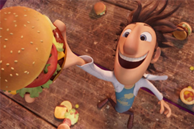 Une scène du film Il pleut des hamburgers