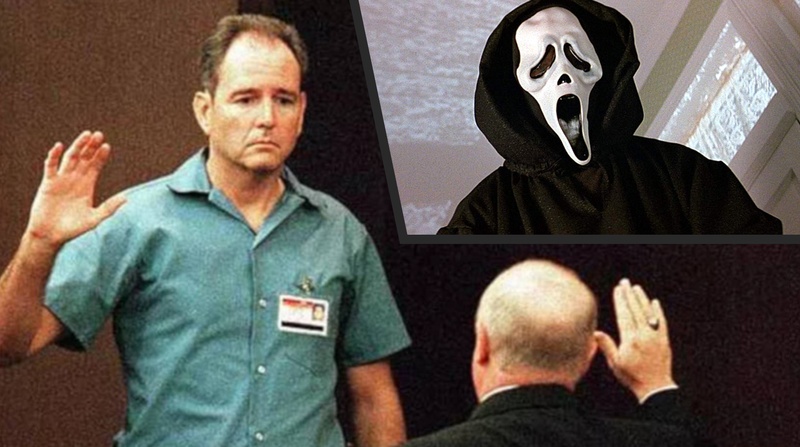 Une photo de Danny Rolling et une scène du film Scream