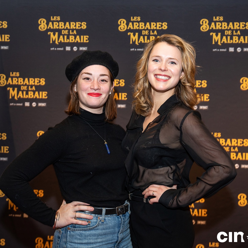 Sur le tapis rouge du film Les Barbares de La Malbaie