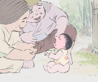 Une scène du film The Tale of Princess Kaguya