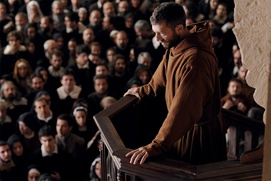 Une scène du film Le Moine