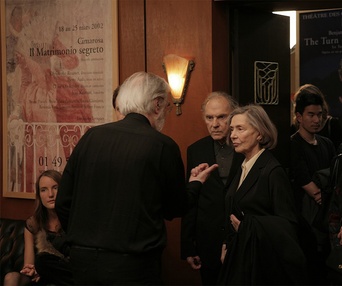 Sur le plateau du film Amour