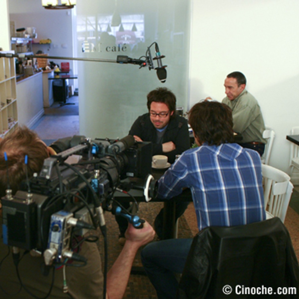 Sur le plateau du film Le cas Roberge