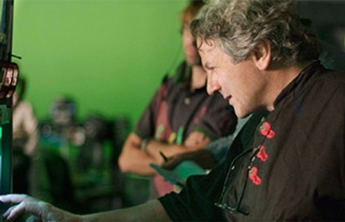 George Miller sur le plateau de Happy Feet