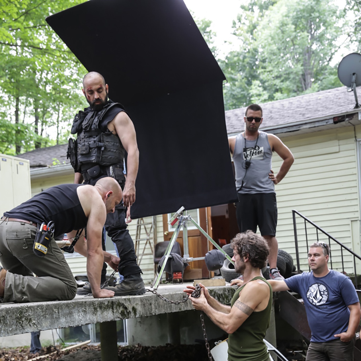 Sur le plateau du film Nitro Rush