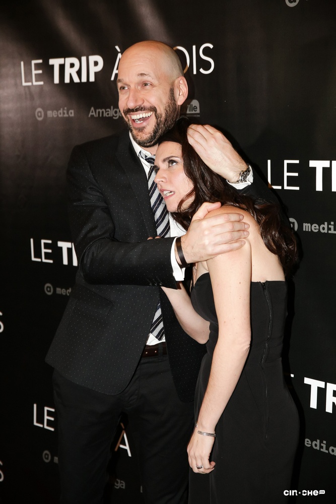 Sur le tapis rouge du film Le trip à trois