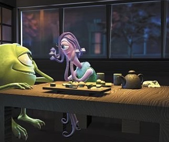 Une scène du film Monstres, inc.